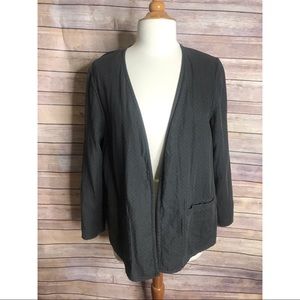 Eileen Fisher Gray reversible cotton jacket